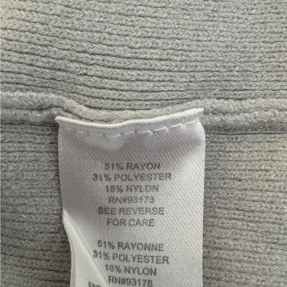 Tahari Light Gray Rayon Blend Sweater Medium M - Picture 6 of 8